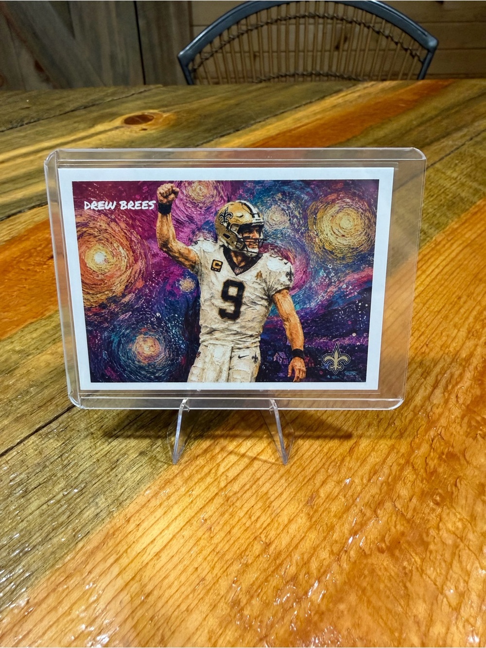Drew Brees New Orleans Saints ‘Starry Night’ Custom Football Trading Card